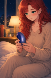 商品を手に